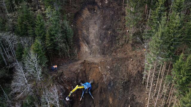 Mittels Drohnenaufnahme kann die Baustelle auch aus der Luft betrachtet werden. | Foto: Land Steiermark