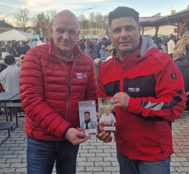 AK NÖ Präsident Markus Wieser mit Betriebsratsvorsitzenden der MGG Herzogenburg Ahmet Günes | Foto: Fidan Limani