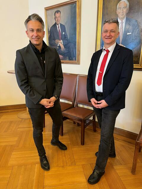 Nähern sich langsam an im "Kampf" um das Bildungsbudget: Bildungsstadtrat Kurt Hohensinner (ÖVP) und Finanzstadtrat Manfred Eber (KPÖ) | Foto: Büro StR Hohensinner