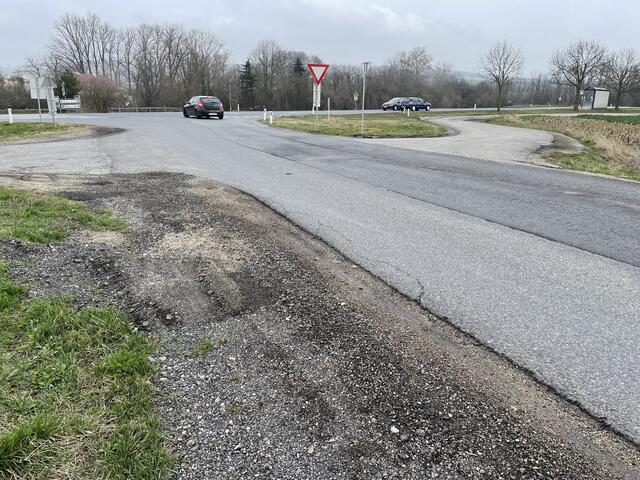 Die Horner Bundesstraße ist sehr schwer zu überqueren. | Foto: Marlene Trenker