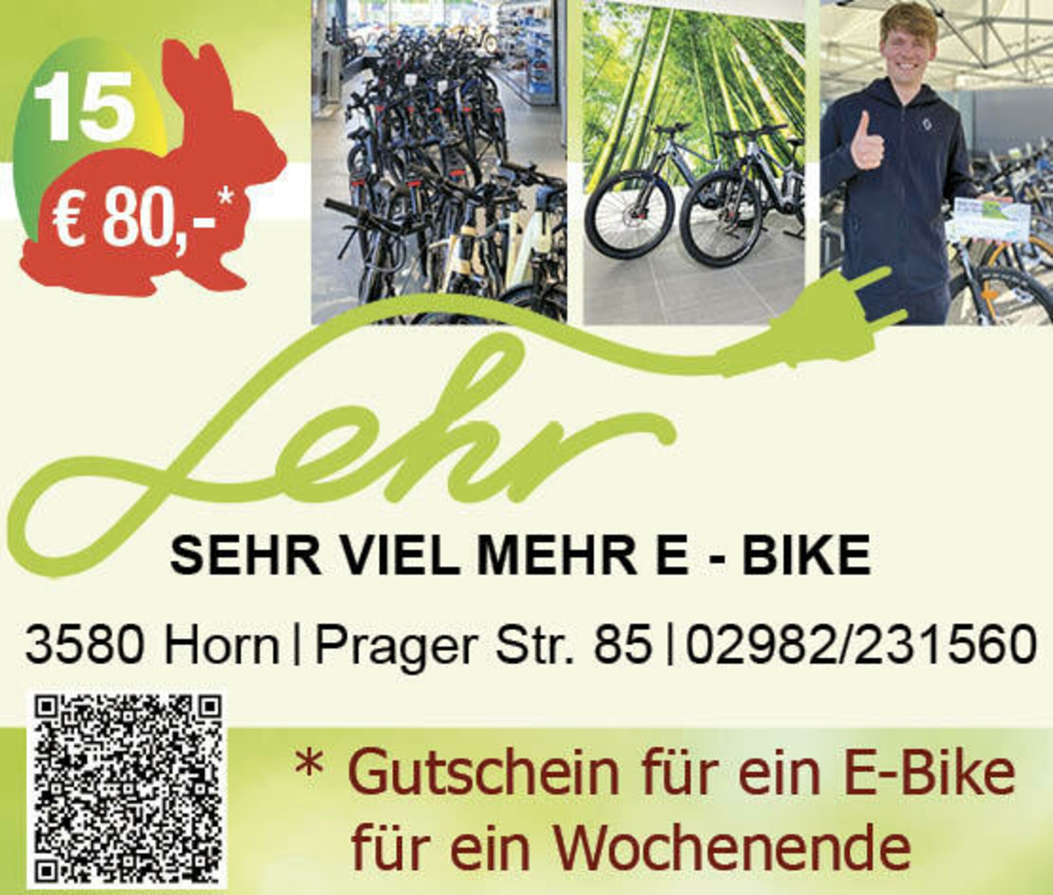 Osterlotto EBike Lehr Horn Gewinne einen Gutschein für ein EBike