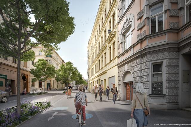 In Währing wird an einem durchgehenden Radweg bis zum Gürtel gebaut. Nicht bei allen im Bezirk kommt das gut an. | Foto: ZOOMVP/Mobag