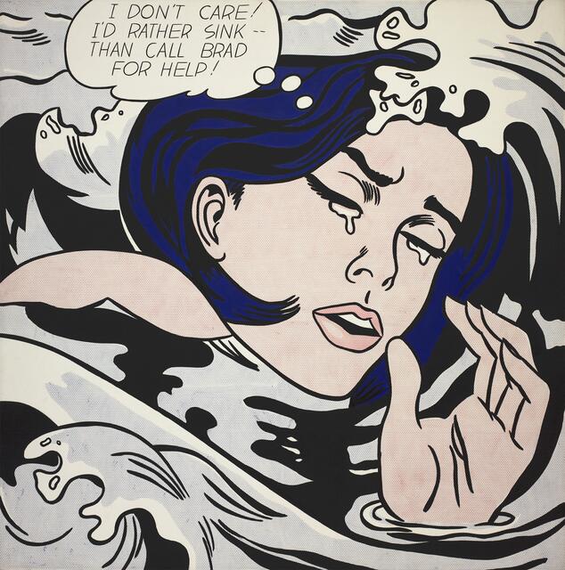 Roy Lichtenstein ist für seine Comic-Bilder mit Sprechblasen bekannt. | Foto: Estate of Roy Lichtenstein, Wien 2024