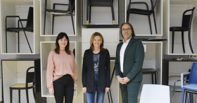 Kerstin Frühstück (Vertriebsinnendienst), Tanja Illedits und KommR Jochen Joachims (Geschäftsführer Braun Lockenhaus). | Foto: WKB