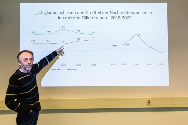Der Experte sprach auch über das Vertrauen in die Medien. | Foto: FH 