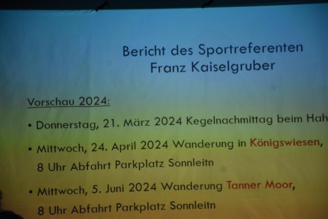 Jahreshauptversammlung des Seniorenbunds Pabneukirchen 2024.  | Foto: Zinterhof