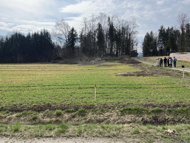 Hinter dem "Bacherlwirt" in Schrötten soll die geplante Gewerbezone entstehen. | Foto: RMS 