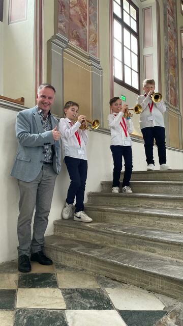 2.Preis - Paul Guntschnig, Leo Steinbauer und Matheo Wordl vom Ensemble „Lavanttaler Trumpet-Gangsters“ (AG I)