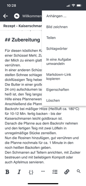 Unser App-Tipp der Woche Joplin ist eine Notiz und To-Do-Listen-App fürs Smartphone. Joplin bietet zahlreiche Funktionen für die Erstellung von Notizen und Listen. | Foto: Screenshot
