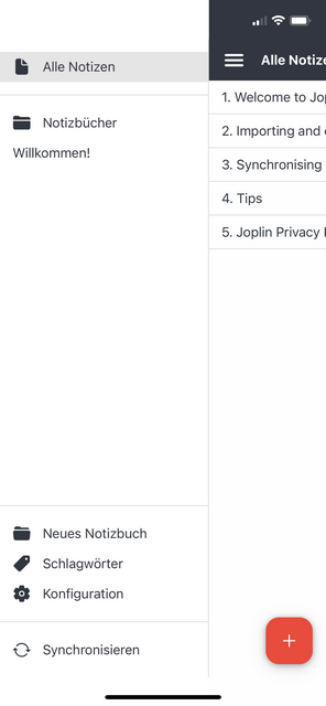 Unser App-Tipp der Woche Joplin ist eine Notiz und To-Do-Listen-App fürs Smartphone. Joplin bietet zahlreiche Funktionen für die Erstellung von Notizen und Listen. | Foto: Screenshot