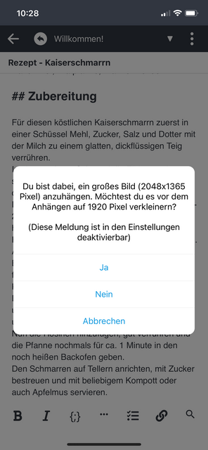 Unser App-Tipp der Woche Joplin ist eine Notiz und To-Do-Listen-App fürs Smartphone. Joplin bietet zahlreiche Funktionen für die Erstellung von Notizen und Listen. | Foto: Screenshot
