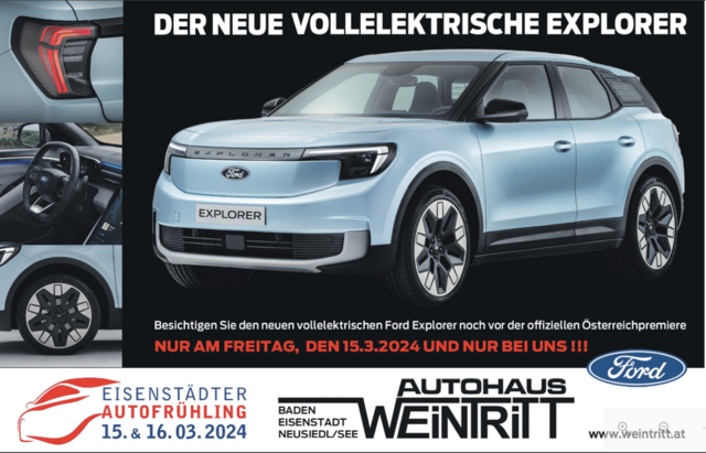 Ford schlägt ein neues Kapitel auf: Der Ford Explorer, ein gefälliger Elektro-Crossover. | Foto: Autohaus Weintritt