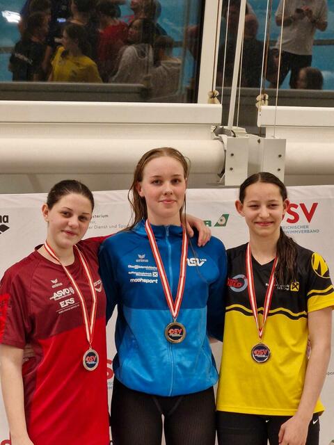 Lucie Sageder: Österreichische Nachwuchsmeisterin über 100m Rücken. | Foto: ASV Linz / Kreps