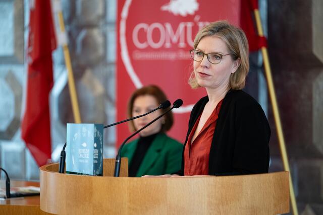 Klimaschutzministerin Leonore Gewessler betonte den Wert unserer Wälder als Lebensgrundlage und Basis für Lebensmittel, Rohstoffe und die Luft zum Atmen.  | Foto: COMÚN/Christoph Liebentritt