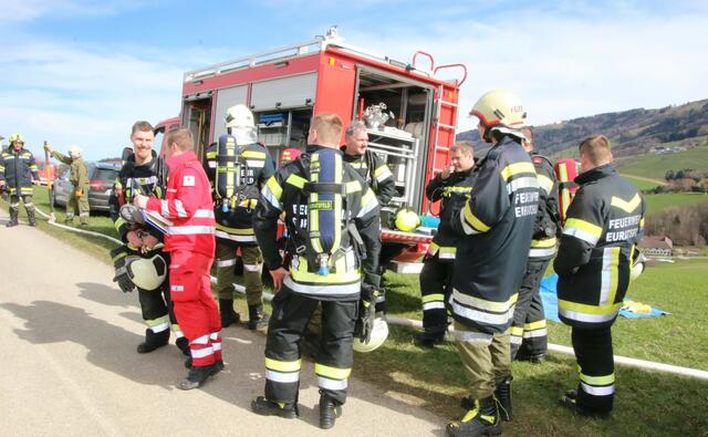 Schuppenbrand in Neuhofen/Ybbs. | Foto: Bfkdo Amstetten / Winkler