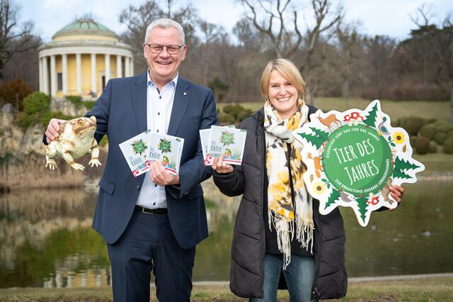 Bürgermeister Thomas Steiner und Tanja Duscher, Expertin in Sachen Wildökologie (v.l.) | Foto: Eisenstadt