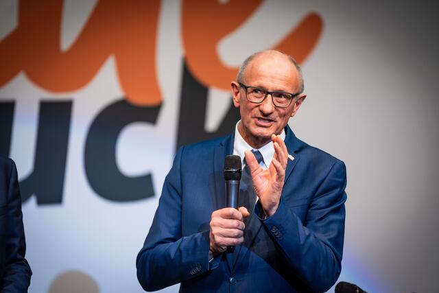 LH Anton Mattle beim Wahlauftakt. | Foto: Fischler