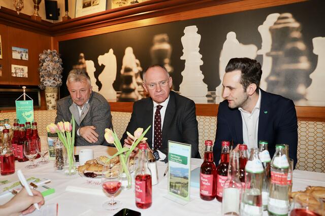Pressegespräch mit LAbg. Hubert Lang, BMI Gerhard Karner und LAbg. Lukas Schnitzer (v.l.). | Foto: Alfred Mayer