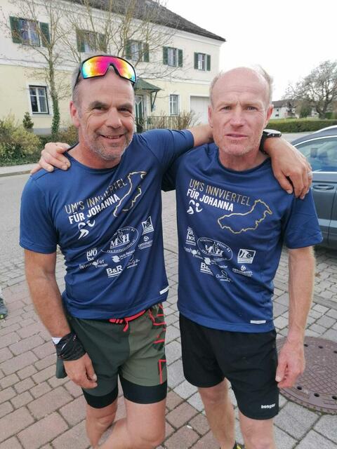 Die beiden Ultraläufer Günter Dieplinger aus Münzkirchen und Christian Maierhofer aus Wildenau. | Foto: Dieplinger