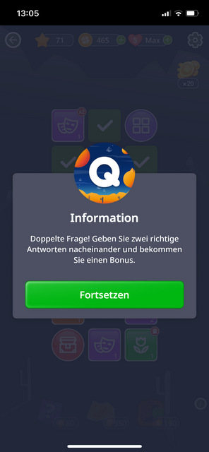 Unser App-Tipp der Woche "QuizzLand" ist eine App, um das Allgemeinwissen zu verbessern. Neben den Fragen zum Allgemeinwissen gibt es noch Minispiele, Rechen- und Logikrätsel. | Foto: Screenshot