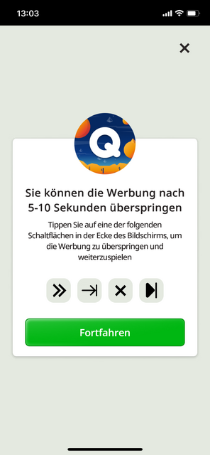 Unser App-Tipp der Woche "QuizzLand" ist eine App, um das Allgemeinwissen zu verbessern. Neben den Fragen zum Allgemeinwissen gibt es noch Minispiele, Rechen- und Logikrätsel. | Foto: Screenshot
