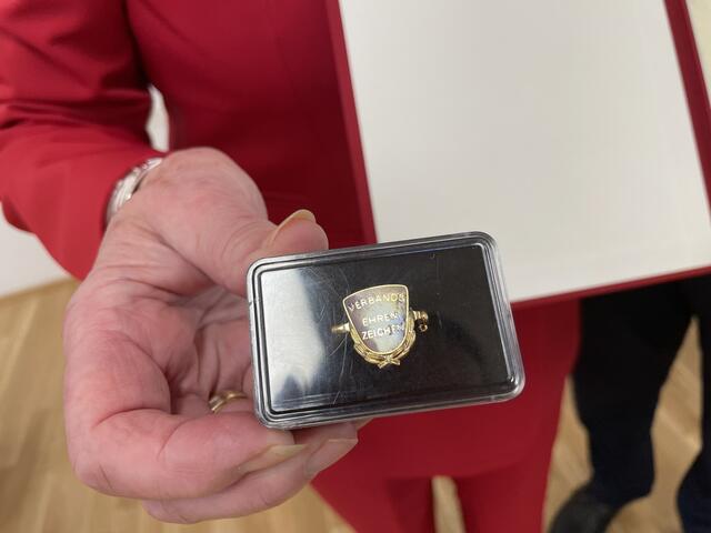 So sieht das Verbandsehrenzeichen aus. | Foto: Nina Taurok