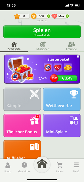 Unser App-Tipp der Woche "QuizzLand" ist eine App, um das Allgemeinwissen zu verbessern. Neben den Fragen zum Allgemeinwissen gibt es noch Minispiele, Rechen- und Logikrätsel. | Foto: Screenshot