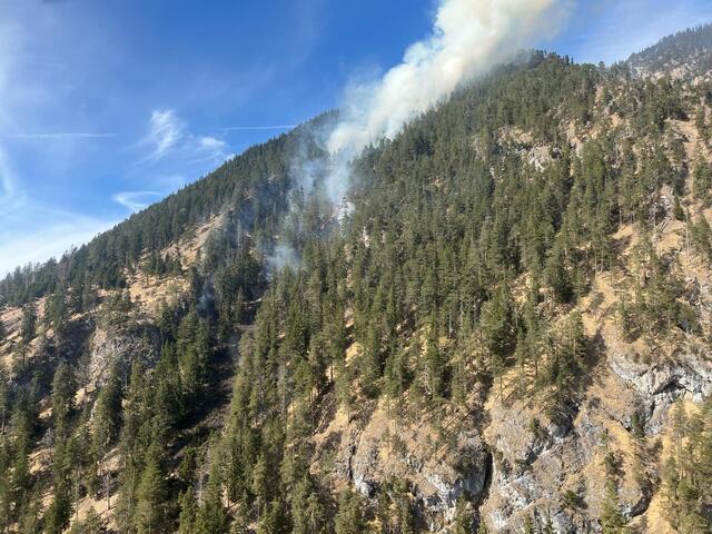 Am Donnerstag kam es zu einem größeren Waldbrand am Plansee. Ein 36-Jähriger ist geständig, mehrere Brandherde an der Planseestraße im Bereich des Heiterwanger Sees und Plansees gelegt zu haben. | Foto: ZOOM.TIROL