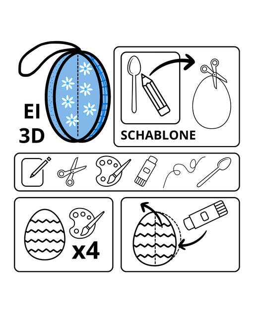 Bastelanleitung für die 3D-Osterbaum-Anhänger | Foto: Michaela Kahrer