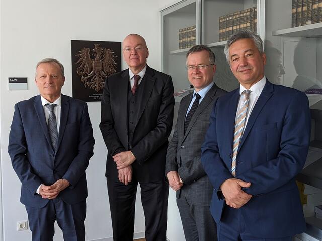 v.l.: Dr. Karl Mitterhöfer, Dr. Georg Kodek, Dr. Jürgen Rassi, Mag. Bernhard Kolonovits. | Foto: LG Eisenstadt