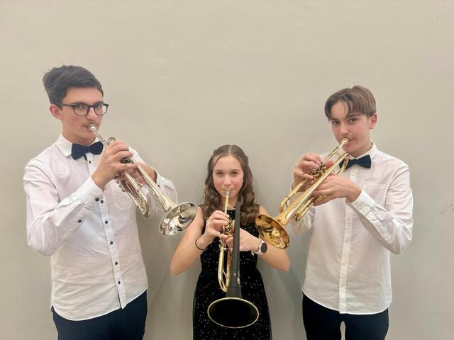 The Trumpestic Three waren sensationell gut, sie dürfen zum Bundesbewerb nach Brixen. | Foto: Musikschule Bärnbach