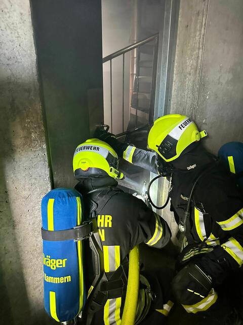 ein Trupp der Feuerwehr Kammern "in action" | Foto: FF Kammern