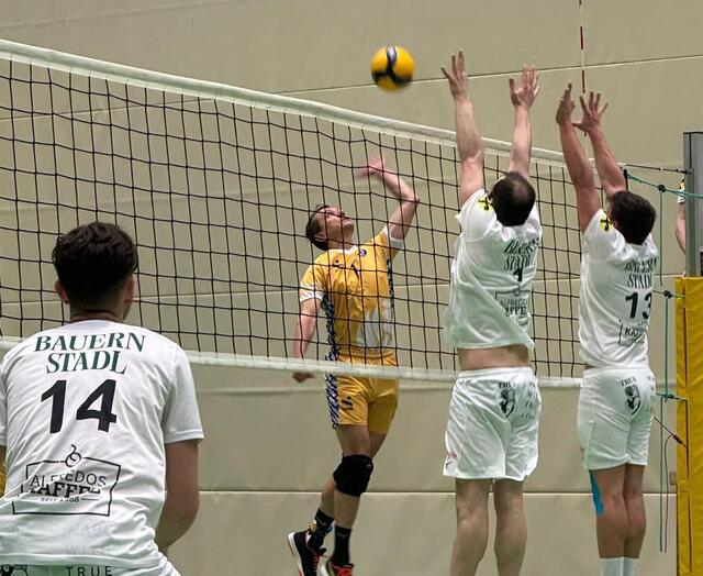 Feldbachs Herren bewiesen u.a. Stärke in der Defensive.  | Foto: Hot Volleys