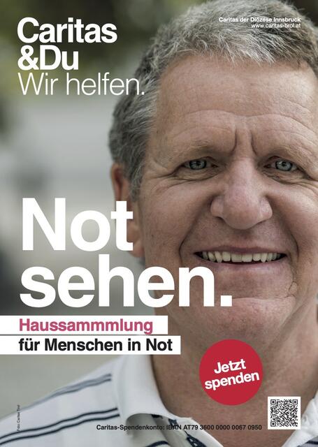 Seit Anfang März sind in Tirol wieder die ehrenamtlichen Helfer für die Caritas-Haussammlung unterwegs. Rund 1.300 Ehrenamtliche kommen von Tür zu Tür und bitten um Spenden. | Foto: Caritas Tirol
