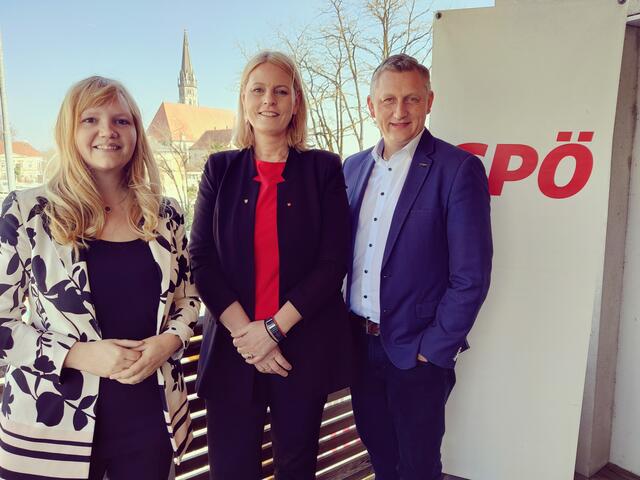 Elisabeth Feichtinger, Katrin Auer und Reinhold Binder (von links). | Foto: SPÖ Steyr