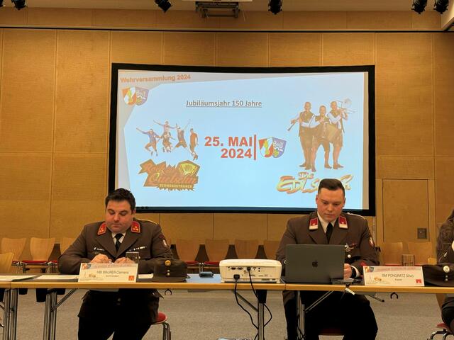 Im Rahmen der 150. Wehrversammlung wagte die FF St. Stefan ob Leoben einen Ausblick auf die große Jubiläumsfeier am 25. Mai. | Foto: Fabian Graf/ Martin Meusburger