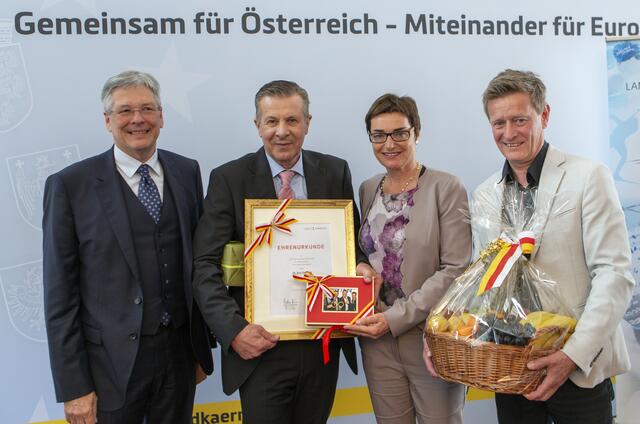 Olympiasieger und Sportmediziner Dr. Karl Schnabl wurde für seine Verdienste um das Olympiazentrum Kärnten gebührend geehrt.  | Foto: LPD/KK
