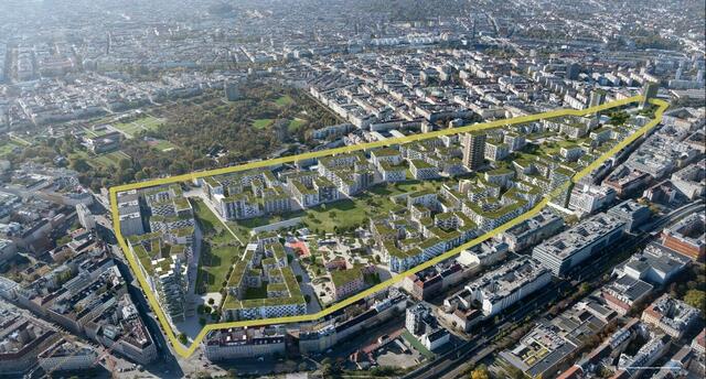 In etwa so soll das Brigittenauer Stadtentwicklungsgebiet am ehemaligen Nordwestbahnhof künftig aussehen.  | Foto: ÖBB /januousekhavlicek.cz