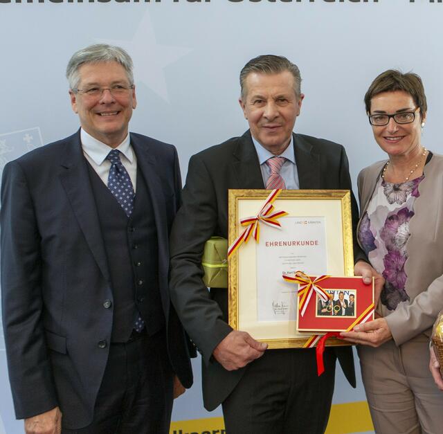 Olympiasieger und Sportmediziner Dr. Karl Schnabl wurde für seine Verdienste um das Olympiazentrum Kärnten gebührend geehrt.  | Foto: LPD/KK