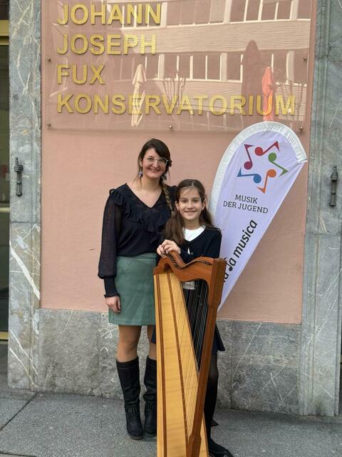 1. Preis mit Auszeichnung: Luisa Lukan aus Eibiswald, Harfe | Foto: EJMS Wies