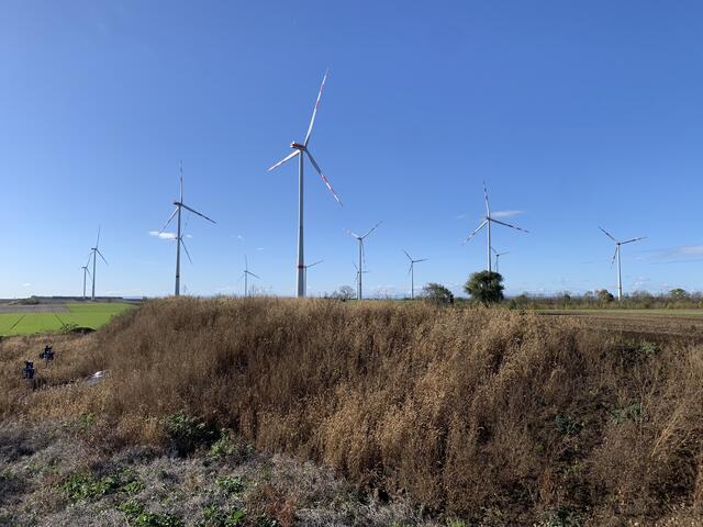 Anstatt dem nächtlichen Dauerblinken müssen Windräder künftig nur mehr bei Bedarf beleuchtet werden. Dafür hat sich der Nationalrat am Donnerstag einstimmig ausgesprochen. Damit soll die Akzeptanz für die Windkraft weiter gesteigert werden. | Foto: W.E.B