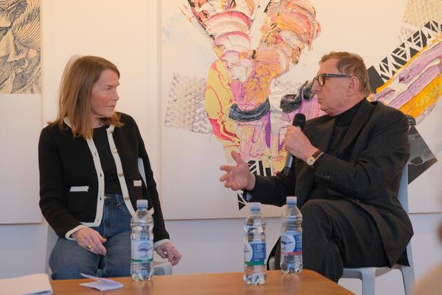 Pia Fries sprach mit Raffael Jablonka über Positionen zeitgenössischer Kunst. | Foto: Lia Buchner