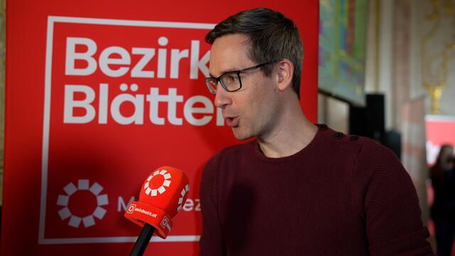 Kay-Michael Dankl von der KPÖ-Plus in einer ersten Reaktion über das Ergebnis vom ersten Wahldurchgang am 10. März 2024. | Foto: RegionalMedien Salzburg/Schubert
