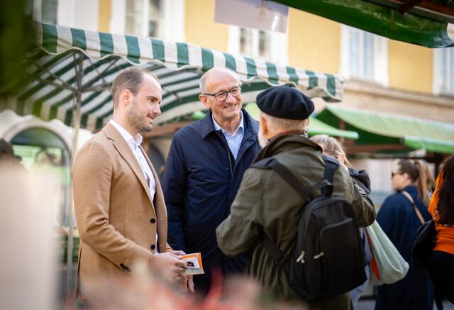 Florian Tursky und LH Anton Mattle im Wahlgespräch. | Foto: neue ibk