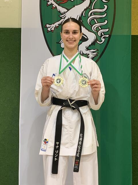 Jana Lind kassierte bei den Styrian Open in Fürstenfeld keinen einzigen Gegentreffer. | Foto: Karate Union Köflach