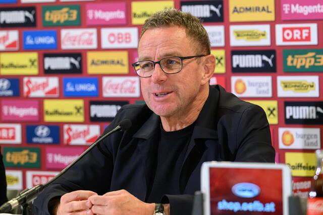 Teamchef Ralf Rangnick strich im Vorfeld die Wichtigkeit der anstehenden Partie heraus: "Das ist der drittletzte Test, bevor die EURO beginnt. Wir wollen uns in jedem Spiel Schritt für Schritt weiterentwickeln." | Foto: Werner Kerschbaummayr / fotokerschi / picturedesk.com