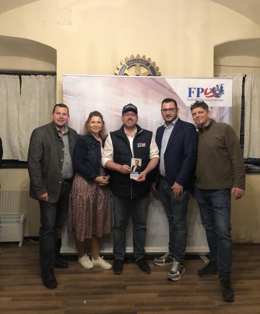 NR Peter Schmiedlechner, AK-Kandidatin Julia Vargek-Ipsa, FA-FPÖ Spitzenkandidat Daniel Jägerbauer, LAbg. Philipp Gerstenmayer, Personalvertreter Michael Depisch. | Foto: FPÖ NÖ