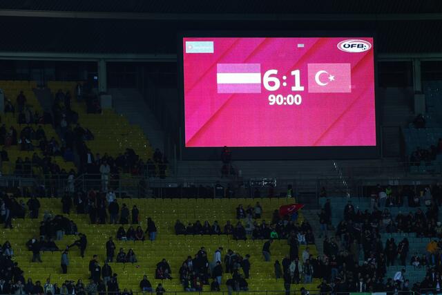 Der erste Satz ging an Österreich: Das ÖFB-Team zeigte beim 6:1-Sieg gegen die Türkei ein bärenstarkes Länderspiel. | Foto: GEPA
