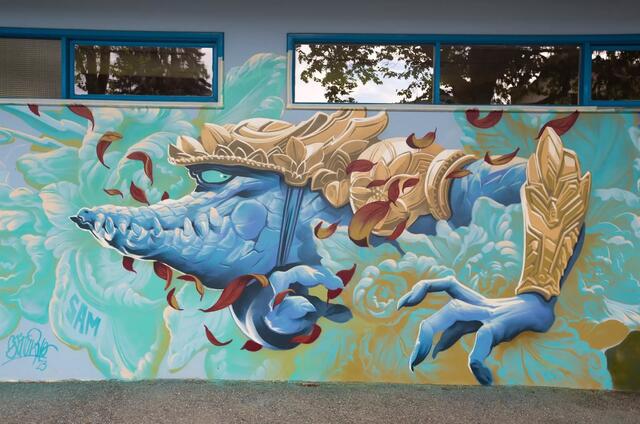 Das Mural von Saturno ist eines derer, die Hartberg schmücken. Im Juni soll der "hARTberg Walk" um acht erweitert werden. | Foto: Tourismusverband Oststeiermark