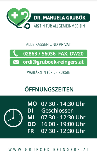 Die Öffnungszeiten | Foto: Gemeinde Reingers